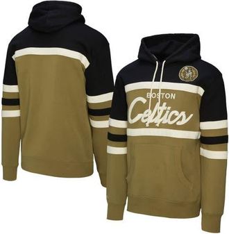 Mitchell & Ness Mens Mitchell & Ness Olive Boston Celtics Double Clutch Head Coach Hoodie at Nordstrom, Size Xxx-Large