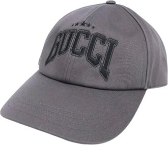 Gucci Pre-owned Accessories, male, Gray, Size: ONE SIZE Pre-owned Vintage Baseball Cap