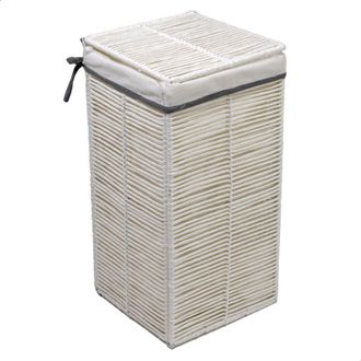 Vacchetti Vacchetti - Papelera Plegable Cuadrada Blanca Paper Hilary Cm31x31h60