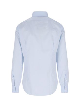 Barba Mens Shirts Blue Cotton