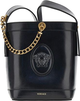 Versace Leather bucket bag with Medusa patch Woman One Size