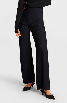 Commando Neoprene CEO Stripe Pants in Navy Stripe at Nordstrom, Size X-Small