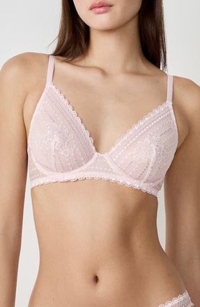 Etam Panama Lace Underwire Bra in Pink at Nordstrom, Size 32C