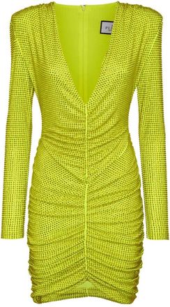 Philipp Plein Short Dress - Dames - Feestkleedjes - Geel - XS - Kleedjes