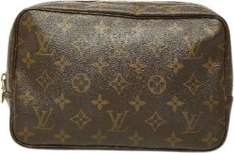 Louis Vuitton Pre-owned Monogram Pouch - Dames - Vintage Accessoires - Bruin - ONE Size - Leer - Vintage
