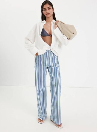 Mango Jeans diritti righe blu - Donna - 36 - MANGO