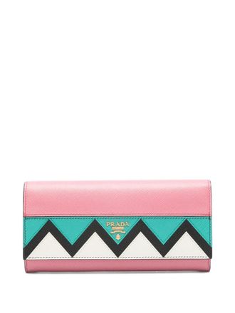 Prada chevron-pattern wallet - Pink