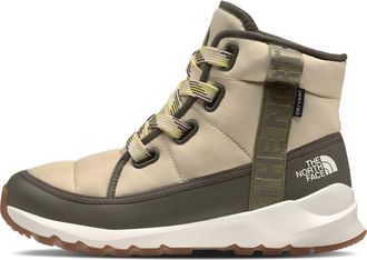 The North Face ThermoBall Luxe Faux Fur Lined Waterproof Boots in Gravel/Forest Olive at Nordstrom, Size 10