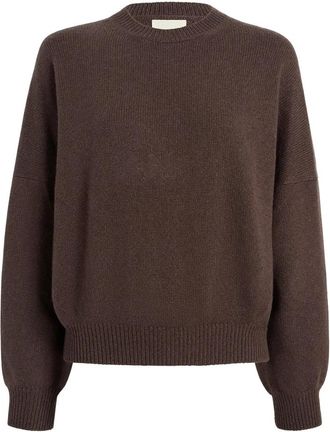 Khaite Margaux Sweater - Dames - Cashmere truien - Bruin - XS - Kasjmier - Truien & Vesten