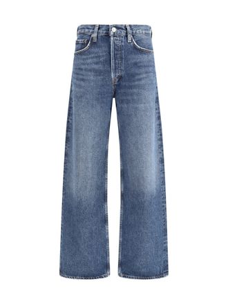 A Gold E Straight-leg Cotton Jeans - Blue