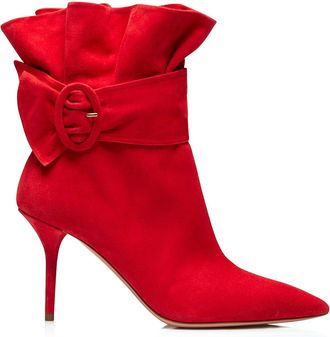 Generic Womens Fashion Pleated Pointed Toe High Heel Ankle Boots, Buckles Decorate Plus Size Stiletto Heel Short Boots, Sexy Side Zipper Fall Winter Dance Dre