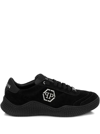 Philipp Plein suede hexagon runner trainers - unisex - Leather/Polyurethane/Polyurethane/Rubber - 42 - Black
