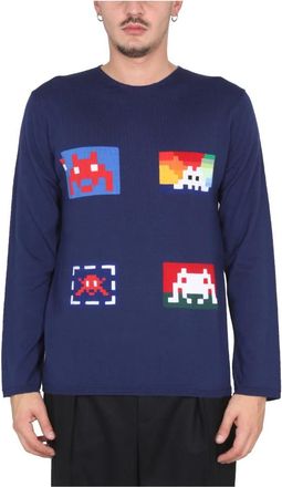 Comme Des Gar&ccedil;ons Sweater Knit - Heren - Ronde hals truien - Blauw - S - Truien & Vesten