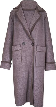 D.exterior Cappotto doppiopetto con motivo a spina di pesce - Grigio