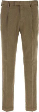 Pantaloni Torino Olive Tapered Pleated Pants