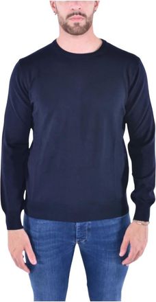 KANGRA Truien & Vesten, Heren, Blauw, 2Xl, Wol, Merino Wol Ronde Hals Trui