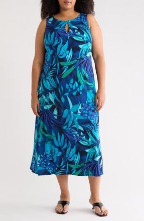 Connected Front Keyhole Sheath Dress in Turquoise at Nordstrom Rack, Size 22W