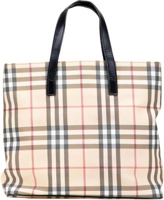 Burberry Borsa Tote Pre-owned Classic Plaid - - Pre-owned - Donna - Beige - ONE SIZE