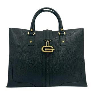 Gucci Pre-owned Leren Tote Bag - Heren - Vintage Handtas - Zwart - ONE Size - Leer - Vintage