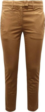 Dondup Perfecte Wo Broek Gemaakt in Itali&euml; - Dames - Slim Fit Broeken - Bruin - W26 - Broeken
