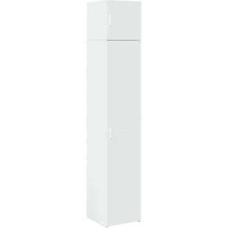 vidaXL Armario Estrecho Madera De Ingenier&iacute;a Blanco 40x425x225 Cm
