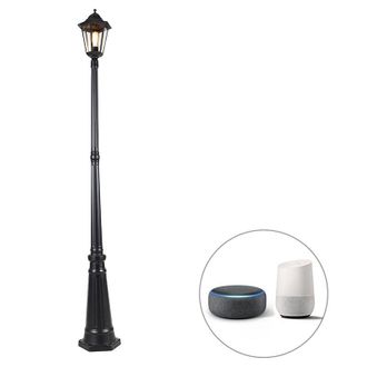QAZQA Lanterna havana - Classico - Acciaio inossidabile,Vetro - Nero - Oblungo E27 Max. 1 x 7 Watt - Qazqa