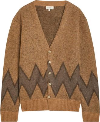 Second/Layer Chevy Intarsia Mohair-blend Cardigan - Brown - 46 (IT46 / S)