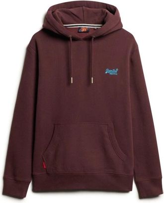 Superdry Bordeaux Katoen Essential Hoodie Mannen - Heren - Hoodies - Rood - L - Katoen - Hoodies & sweatvesten