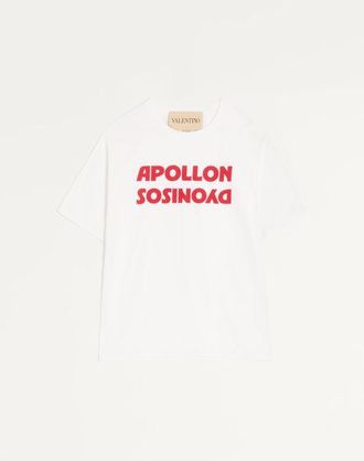 Valentino Valentino Cotton T-Shirt With Apollon/Dyonisos Print
