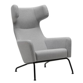 Soft Line Havana Ohrensessel, Gestell schwarz / Filz hellgrau (620)
