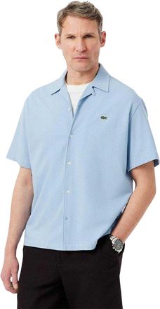 Lacoste Herenoverhemd met Revere-kraag (Blauw)