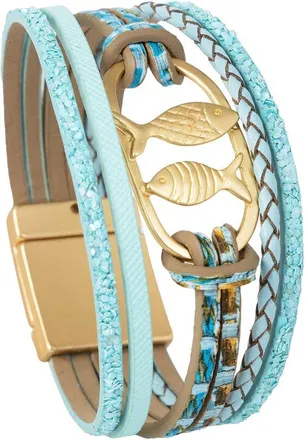 Saachi Saachi Fish Charm Leather Bracelet
