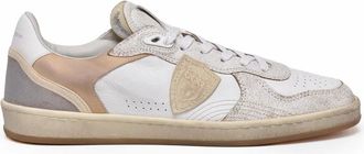 Philippe Model Veau Crackl&eacute; Sneakers - White/Beige