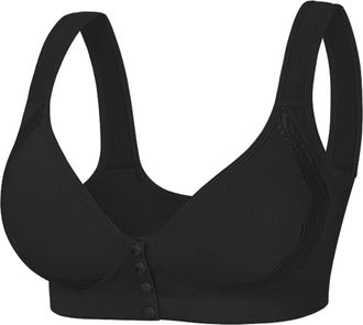 Generic Front Fastening Bras for The ElderlySoft Seamless Wireless Bra Sexy Lace Bras Comfortable Push Up High Impact Underwear Skin-Friendly Full Coverage Br