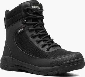 Bogs Shale GlacialGrip 72773-001 Womens Black Waterproof 8 Work Boots ZAP2548