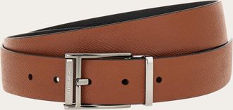 Ferragamo Men Reversible and adjustable belt Brown