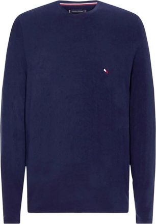Tommy Hilfiger Polyester T-shirt met Lange Mouwen - Heren - Longsleeves - Blauw - S - Polyester - Tops