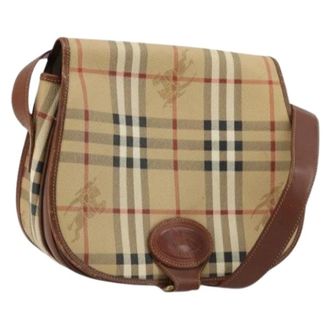 Burberry Pre-owned Cross Body Bags, female, Beige, Size: ONE SIZE Pre-owned Vintage PVC Shoulder Bag