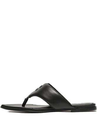 HUGO BOSS logo-embossed pointed-toe sandals - Black
