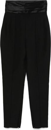 Khaite Lenro Pant - Dames - Straight fit broeken - Zwart - XS - Satijn - Broeken