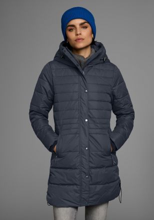 Polarino Wintermantel POLARINO, Damen, Gr. 34, blau (marine), Obermaterial: 100% Polyester. Futter: 100% Polyester. Wattierung: 100% Polyester, unifarben, Ripp