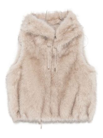 VALENTINI 1972 Beige Faux Fur Vest