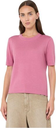 Max Mara Truien & Vesten, Dames, Roze, XS, Wol, Tapioca Fijngebreide Trui