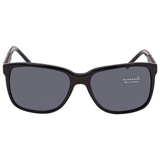 Burberry Grey Rectangular Mens Sunglasses BE4181 300187 58