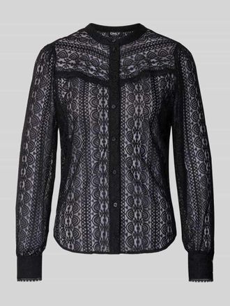 Only Regular Fit Bluse aus transparenter Spitze Modell REBA in Black, Größe L
