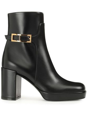 【Sergio Rossi】 SR Stivaletto madame スエード ブーティ ブーティ ブラック ミッドヒール: 55mm, sr Mermaid - Booties