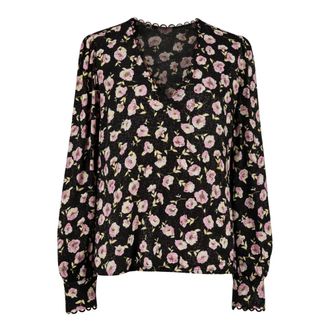 Twinset Blouses, female, Multicolor, Size: L Floral V-neck Blouse