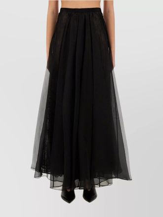 Nina Ricci voluminous lace overlay high waist skirt