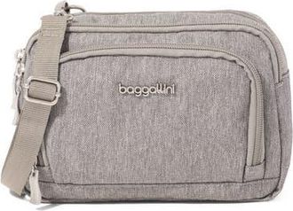 Baggallini Trifecta RFID Wallet Crossbody Bag in Stone Heritage at Nordstrom