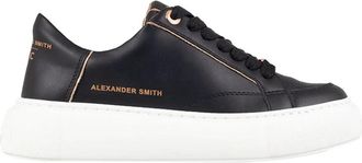 Alexander Smith Zwarte Greenwich Dames Sneakers - Dames - Sneakers - Zwart - 36 EU - Leer - Schoenen